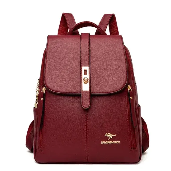Women’s Large-Capacity Leather Backpack - Vintage Travel Rucksack