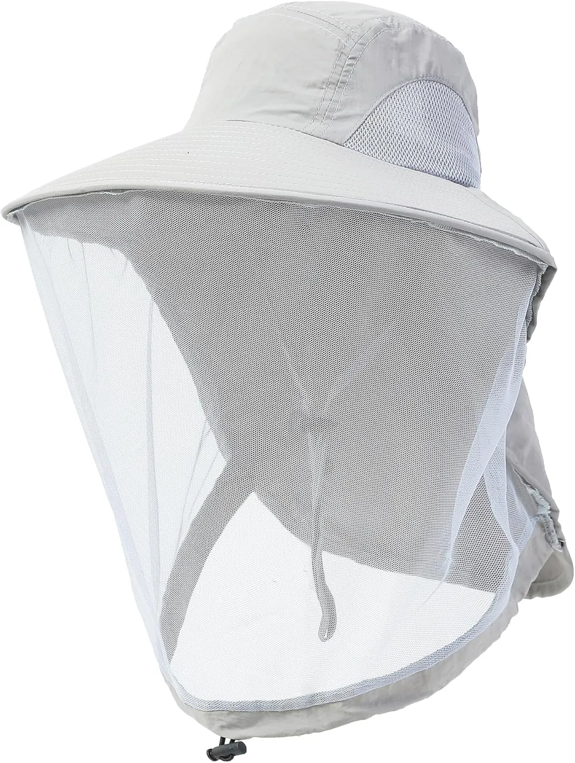 Womens Sun Hat Outdoor UV Protection Wide Brim Fishing Hat with Ponytail Hole Neck Flap for Beach Hiking Camping