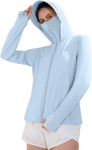 Women's UPF 50  UV Sun Protection Jacket Hooded Quick Dry Breathable Shirts Coat Hiking Fishing Summer Clothing