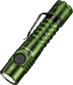Wurkkos FC11C LED Flashlights Rechargeable -Small Powerful EDC Flashlight 90CRI 1200 High Lumen, IP68 Waterproof,Magnetic Tailcap,155M Beam Distance for Garden Dog Walking Emergency(Green 4000K)