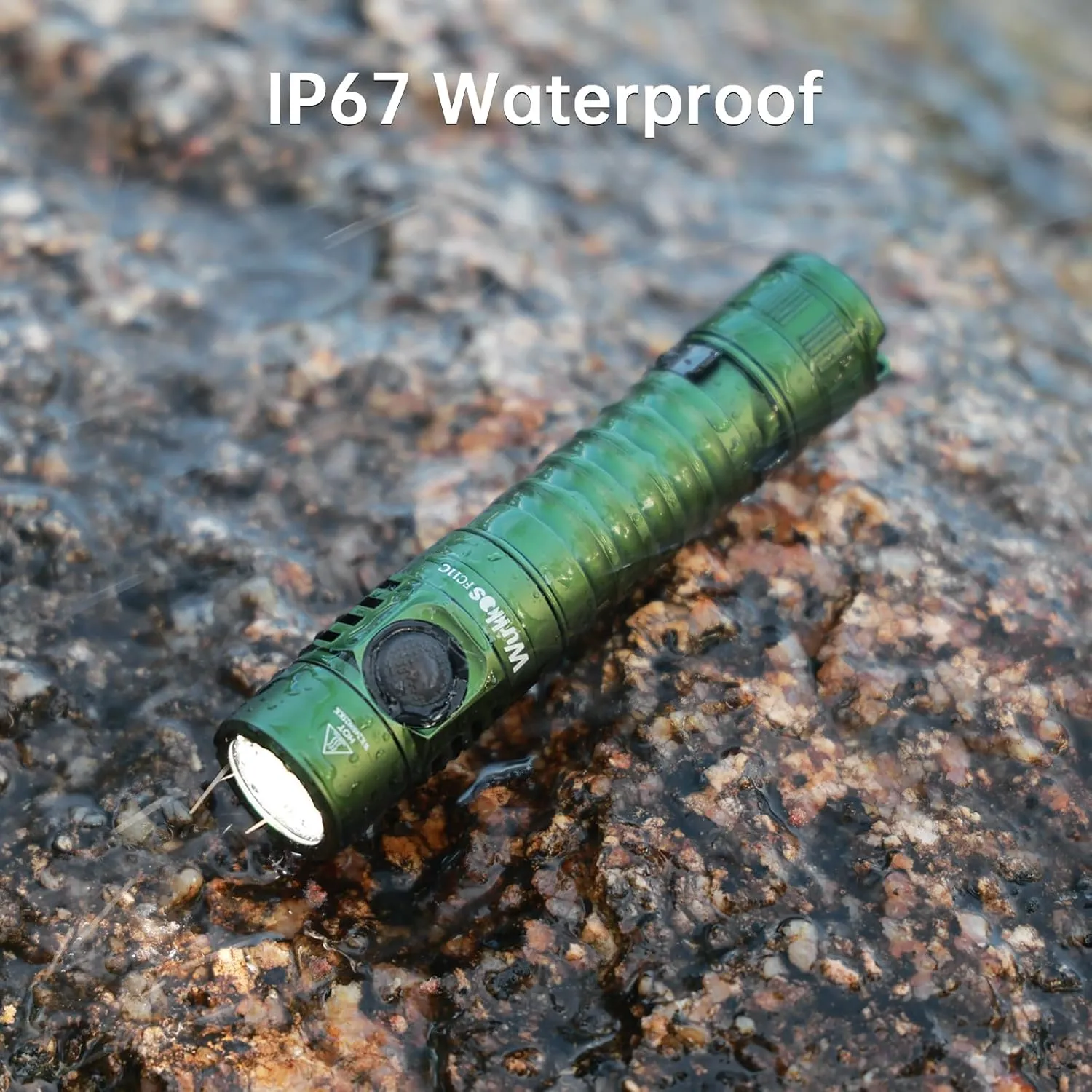 Wurkkos FC11C LED Flashlights Rechargeable -Small Powerful EDC Flashlight 90CRI 1200 High Lumen, IP68 Waterproof,Magnetic Tailcap,155M Beam Distance for Garden Dog Walking Emergency(Green 4000K)