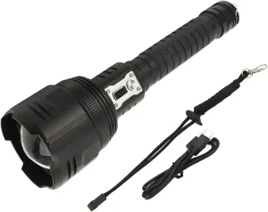 XHP360 LED Flashlight 5000LM Zoomable Rechargeable IPX4 Flashlight for Outdoor Emergency Use