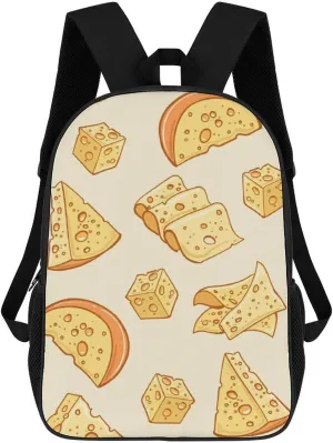 Yellow Cheese Pattern Backpack for Worker Business Hiking Travel Bag Shoulders Bag