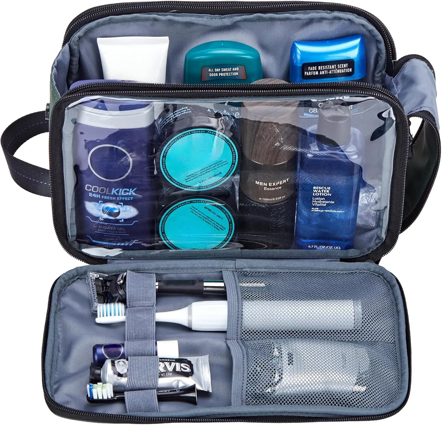 ZEEMO Toiletry Bag for Men, Water-resistant and Leak-Proof Dopp Kit with Large Capacity for Toiletries