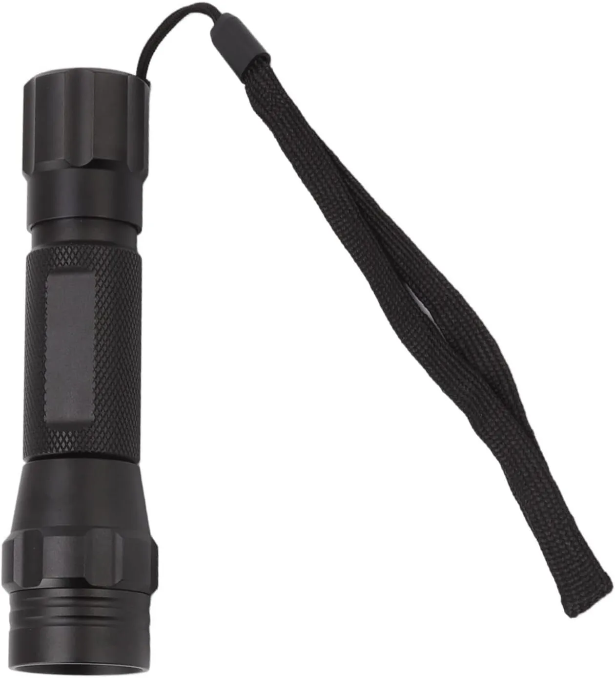 Zoomable Aluminium Alloy Blue LED Flashlight - Blood Tracking Hunting Torch for Outdoor Night Activities - Super Bright LED Black Flashlight