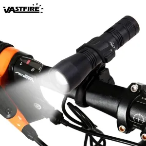 Zoomable Bike Flashlight 5 Modes Bicycle Lamp LED T6  Torch Front Bike Headlight   18650 Battery Charger Bike Mount